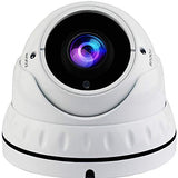 2MP Full HD True WDR PoE IP Dome Camera 2.8-12mm Lens  WideAngle Lens Onvif IR Night Vision Weatherproof Best for Home/Business Security 3 Year Warranty (White) - 101AVInc.