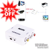 Mini Composite HDMI to AV/CVBS Video Converter 720p/1080p (HDMI to 3RCA) - 101AVInc.