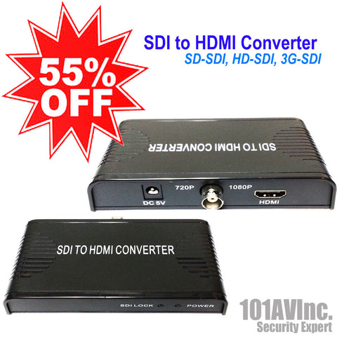 Mini Full HD1080P SDI to HDMI Converter SD-SDI, HD-SDI, 3G-SDI Plug & Play - 101AVInc.